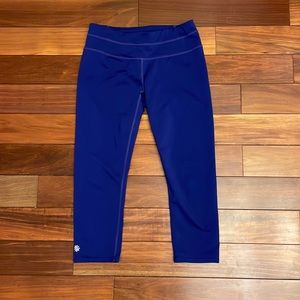 Blue crop blue spandex athletic pants size small